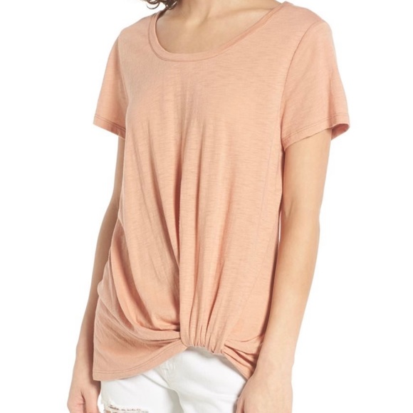 Nordstrom bp - Tan Twist Front T-Shirt - Picture 1 of 5